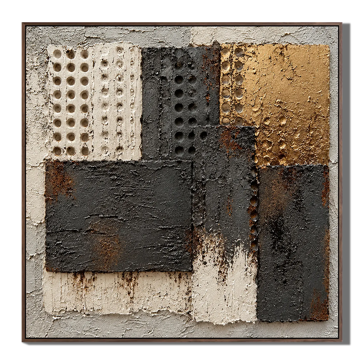Golden Stratum Textured Art