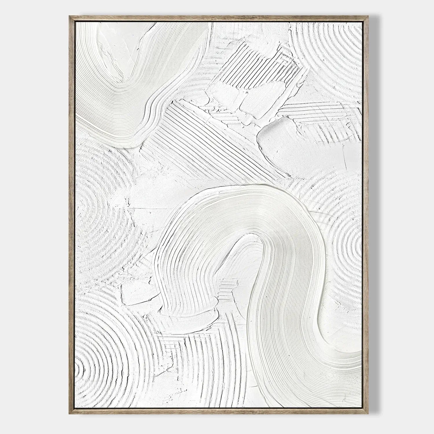 White Textured Oil Painting #JLV007