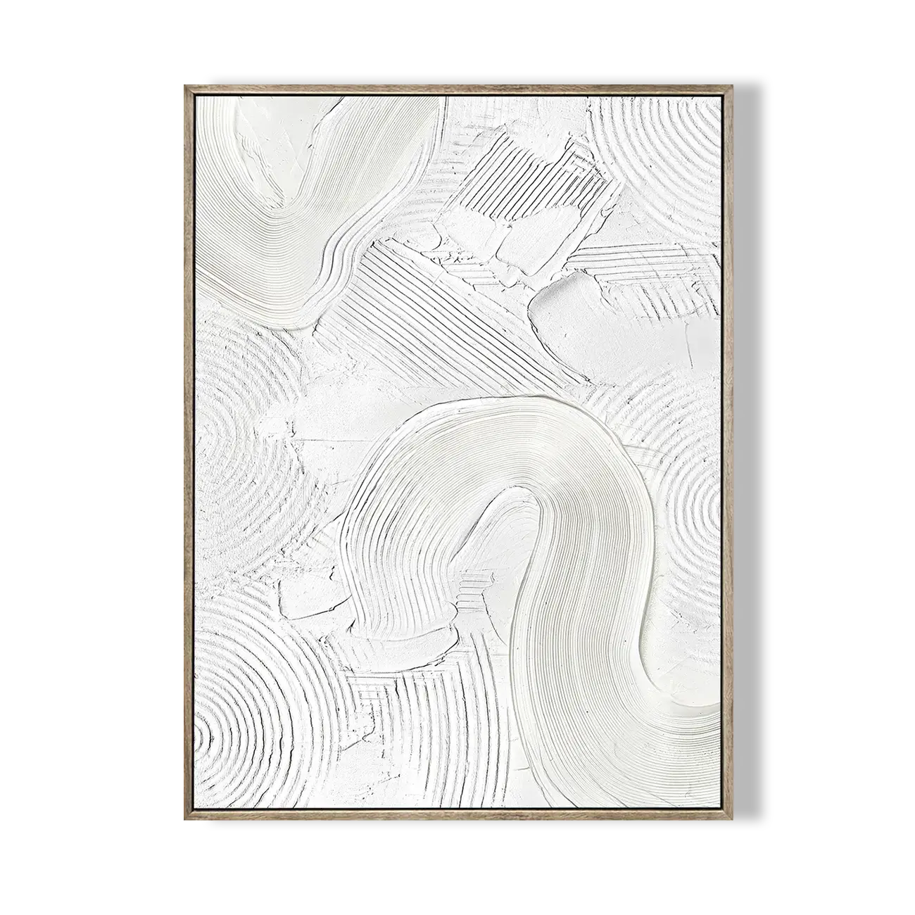 White Textured Oil Painting #JLV007