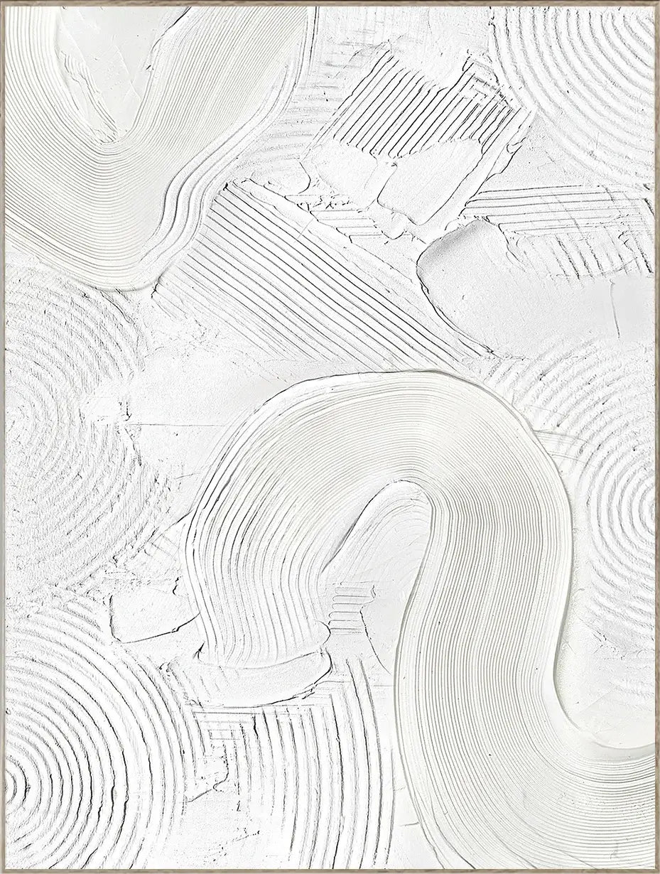 White Textured Oil Painting #JLV007