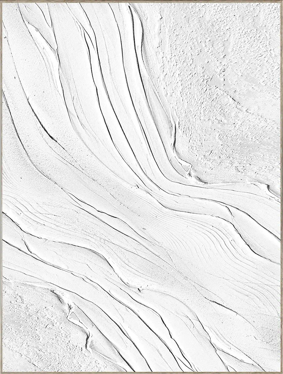 White Textured Oil Painting #JLV008
