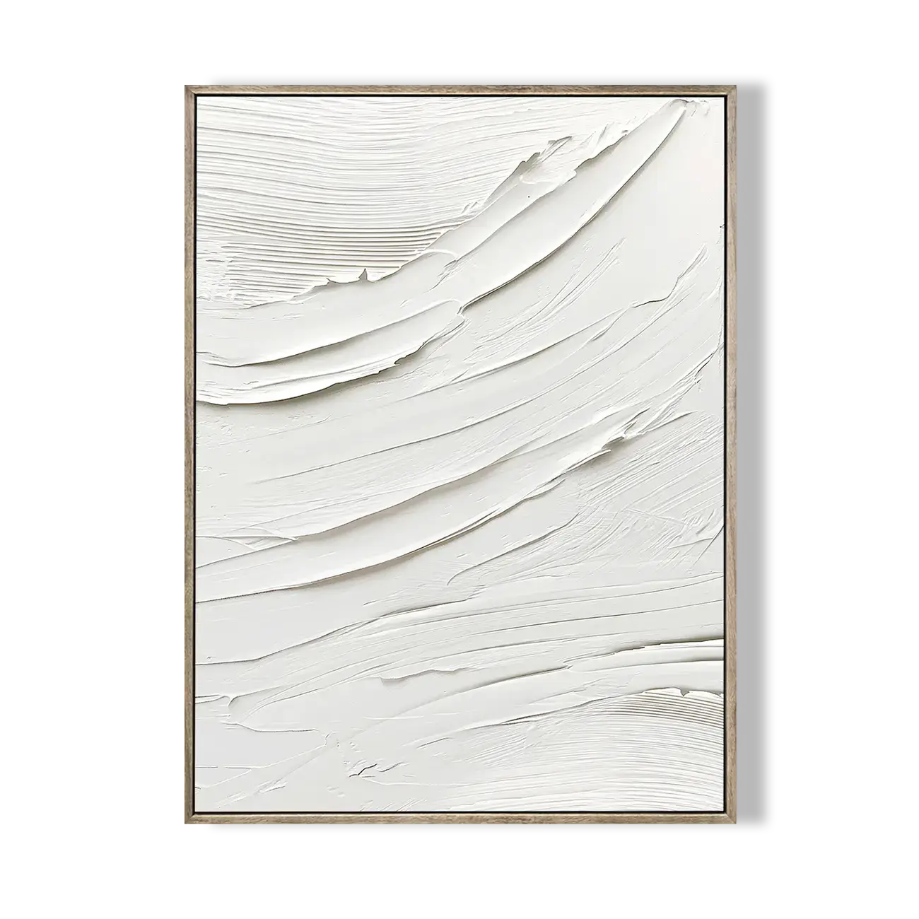 White Textured Oil Painting #JLV009