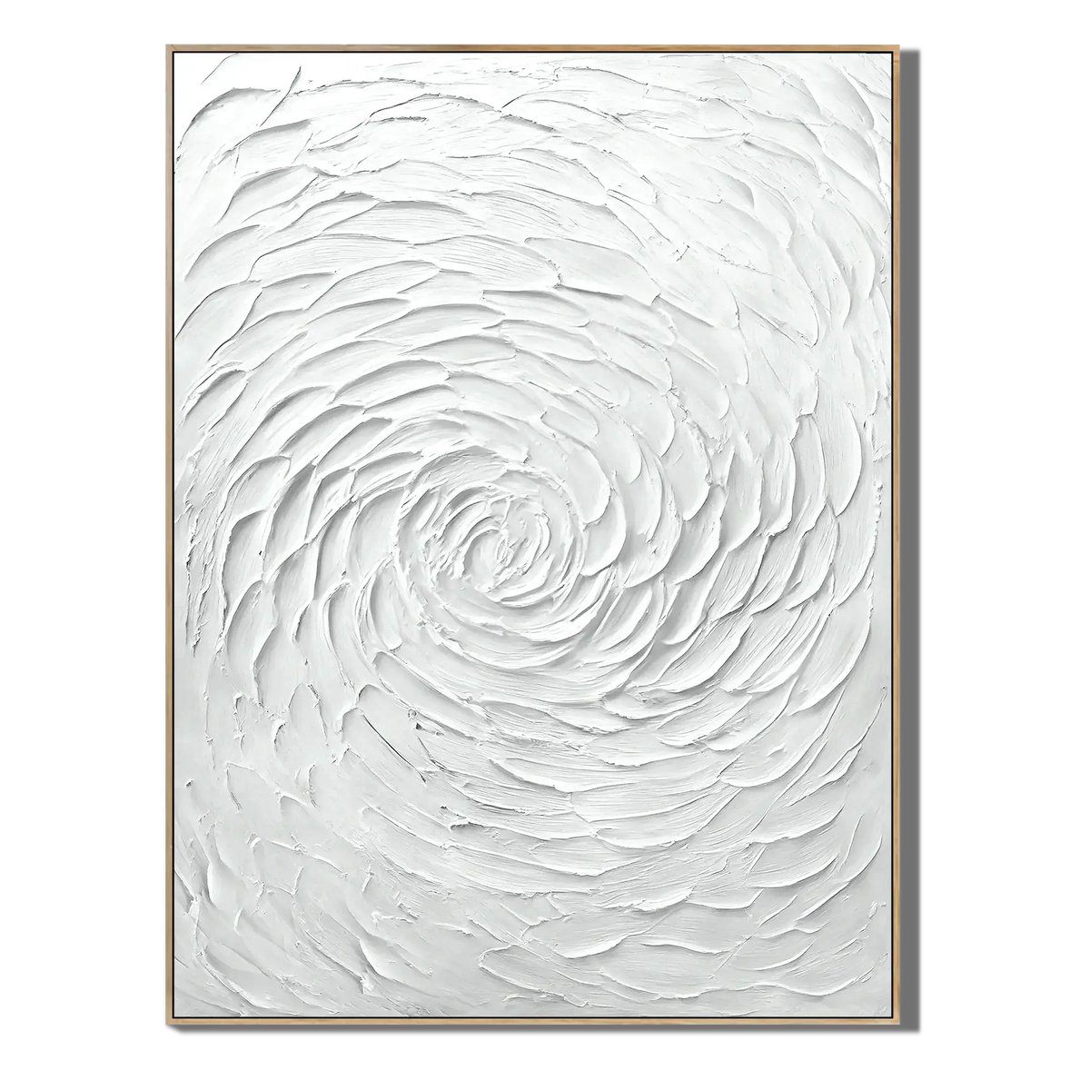 White Textured Abstract Oil Painting #JLV011