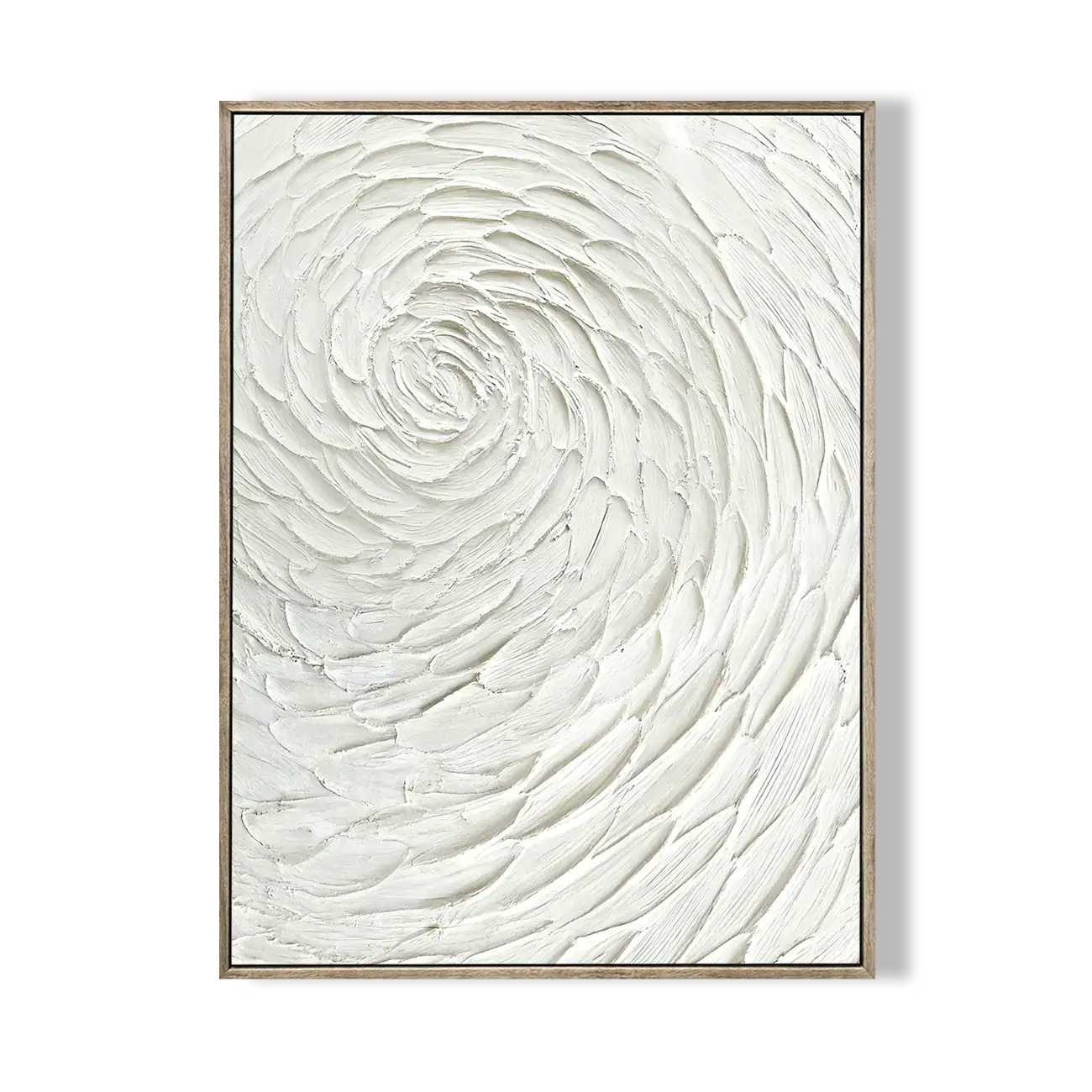 White Textured Abstract Oil Painting #JLV012