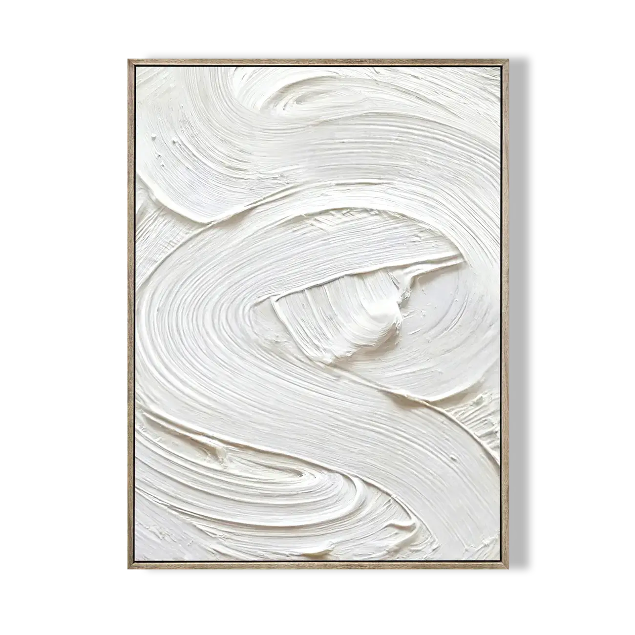 White Textured Abstract Oil Painting #JLV014