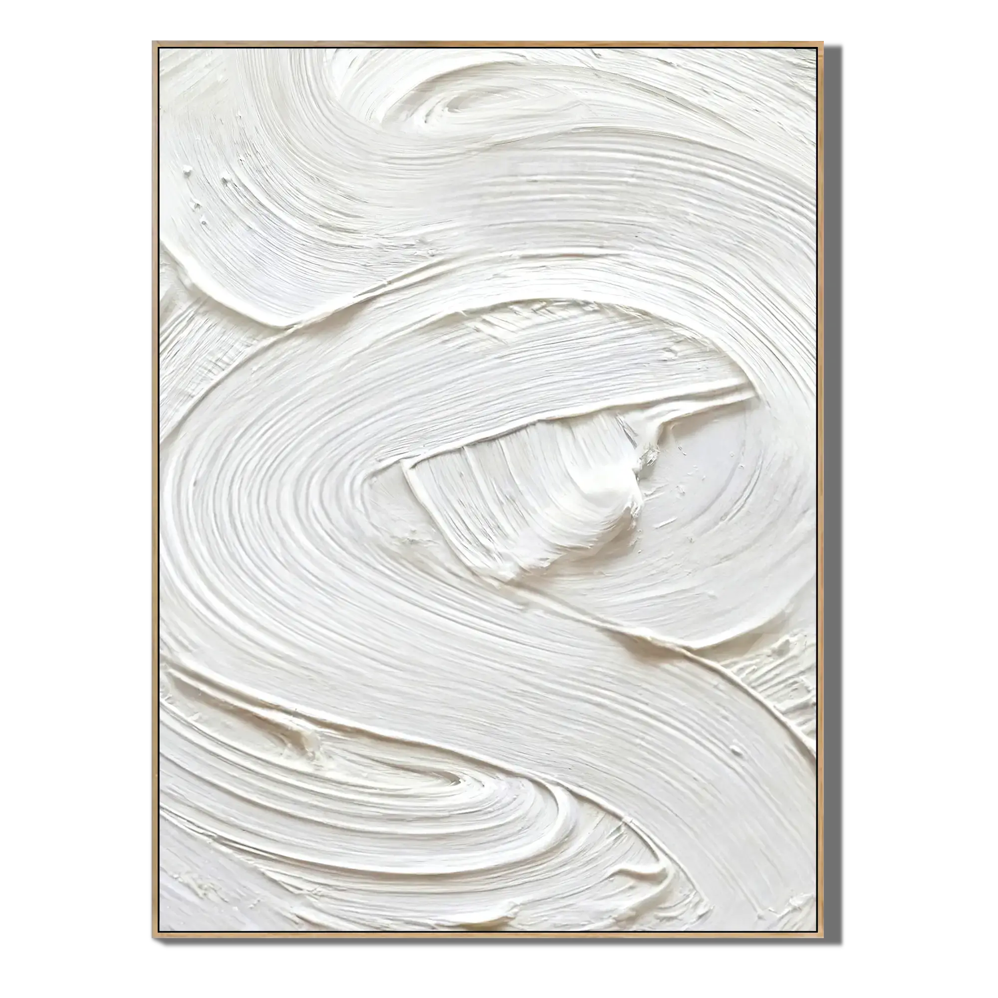 White Textured Abstract Oil Painting #JLV014