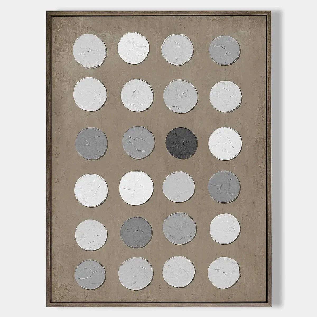 Minimal Neutral Circle Abstract Art #JLV015