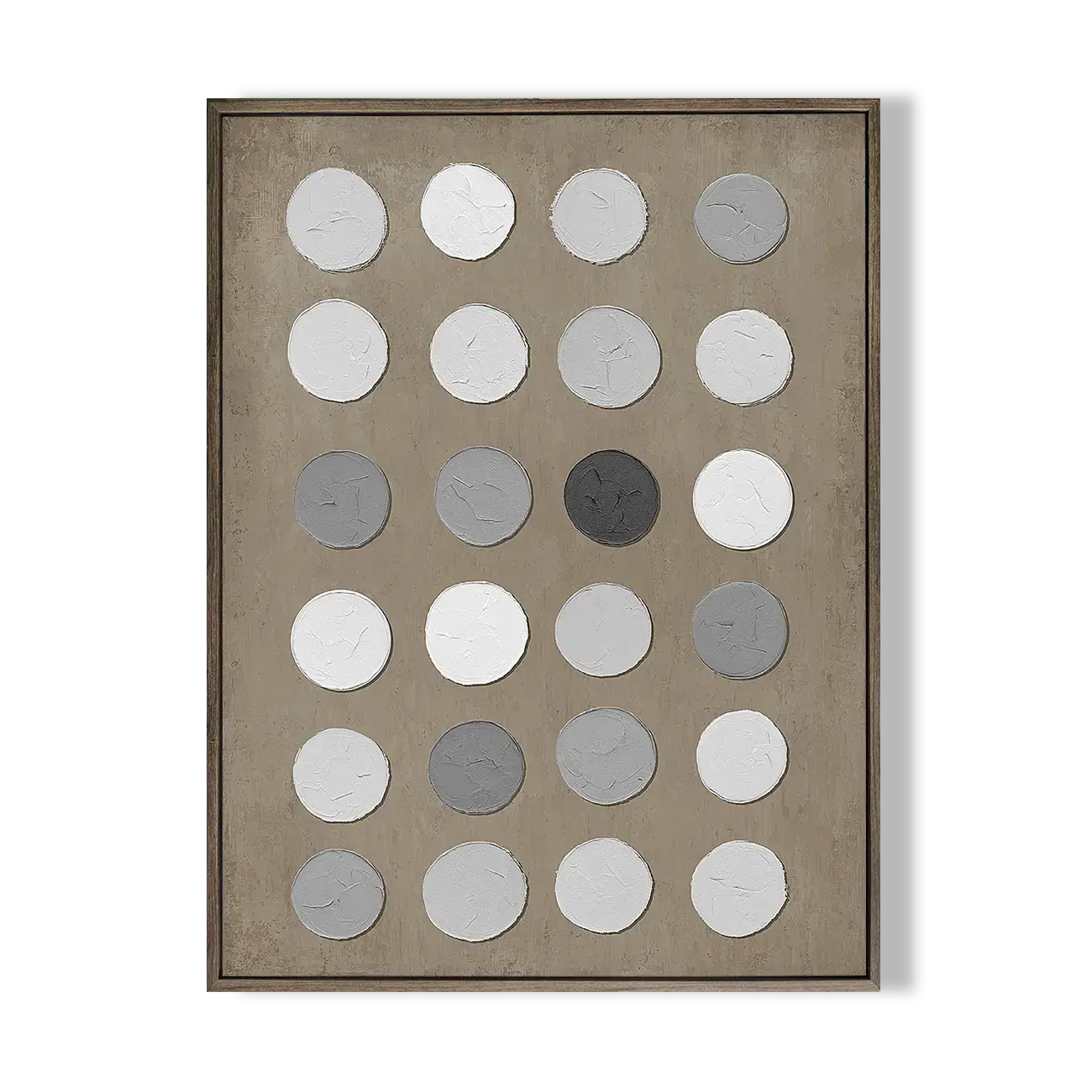 Minimal Neutral Circle Abstract Art #JLV015