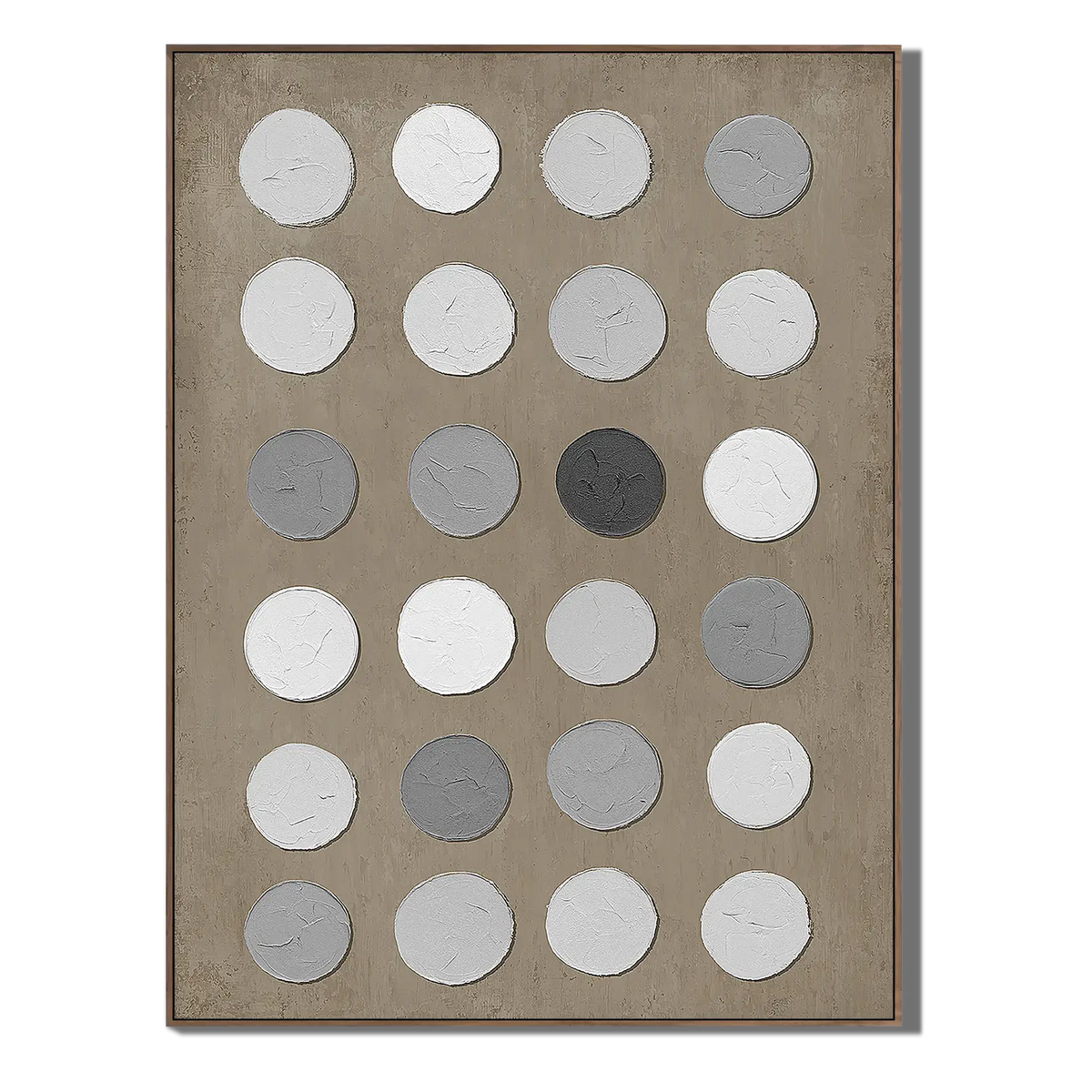Minimal Neutral Circle Abstract Art #JLV015