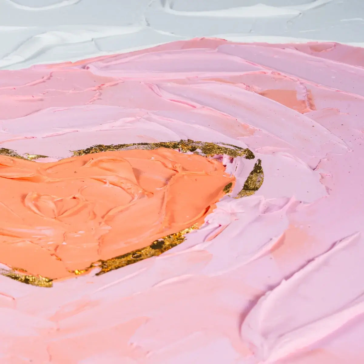 Textured Pink Heart Abstract Wall Art #LVV001 Detail 1