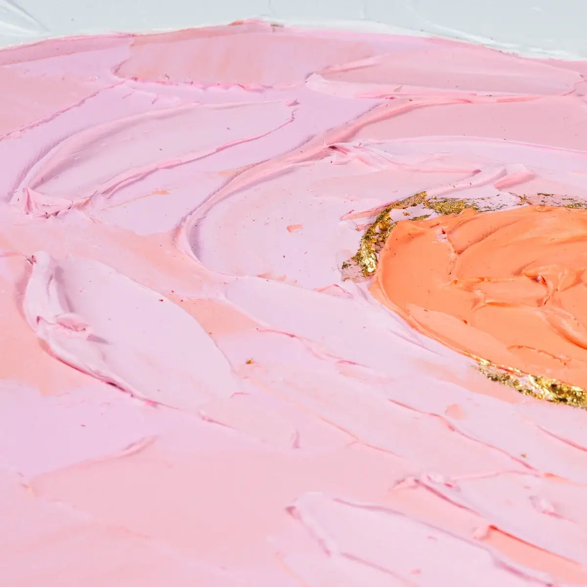 Textured Pink Heart Abstract Wall Art #LVV001