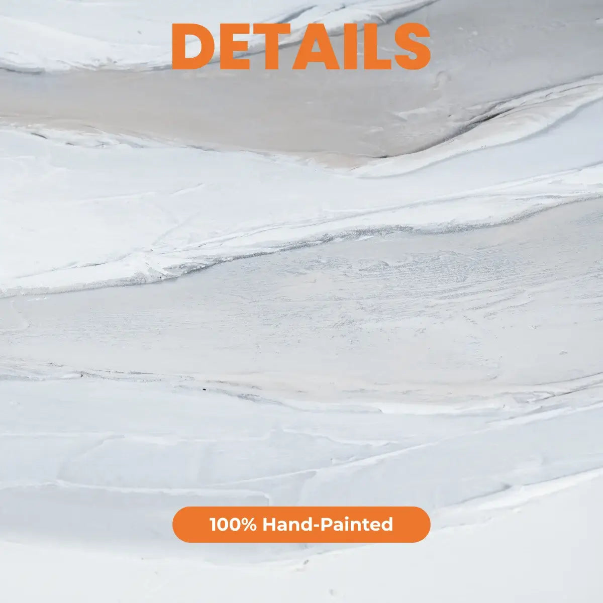 Hand-painted texture with '100% Hand-Painted' label on a gray background