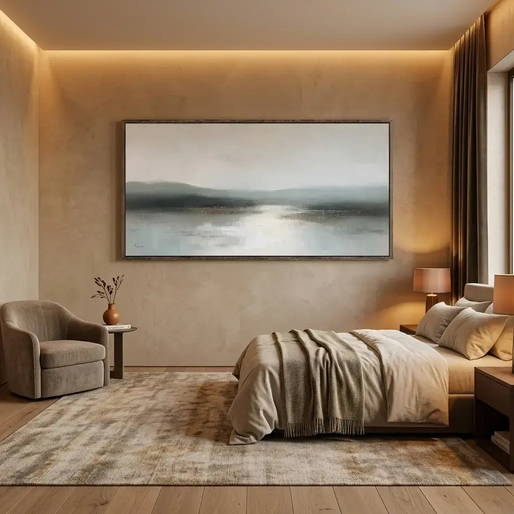 Modern Quiet Luxury Misty Lake #FJH026
