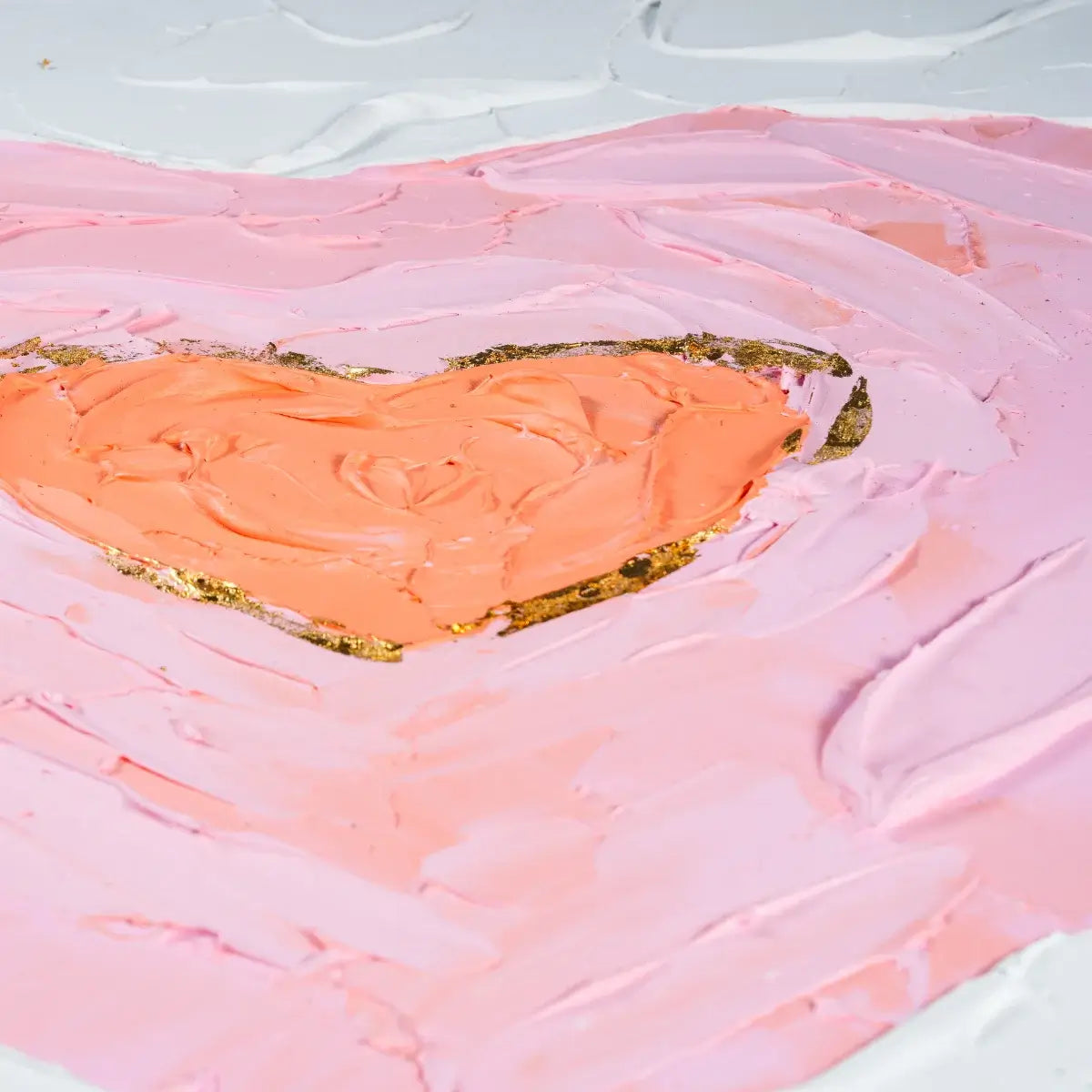 Textured Pink Heart Abstract Wall Art LVV001 Details