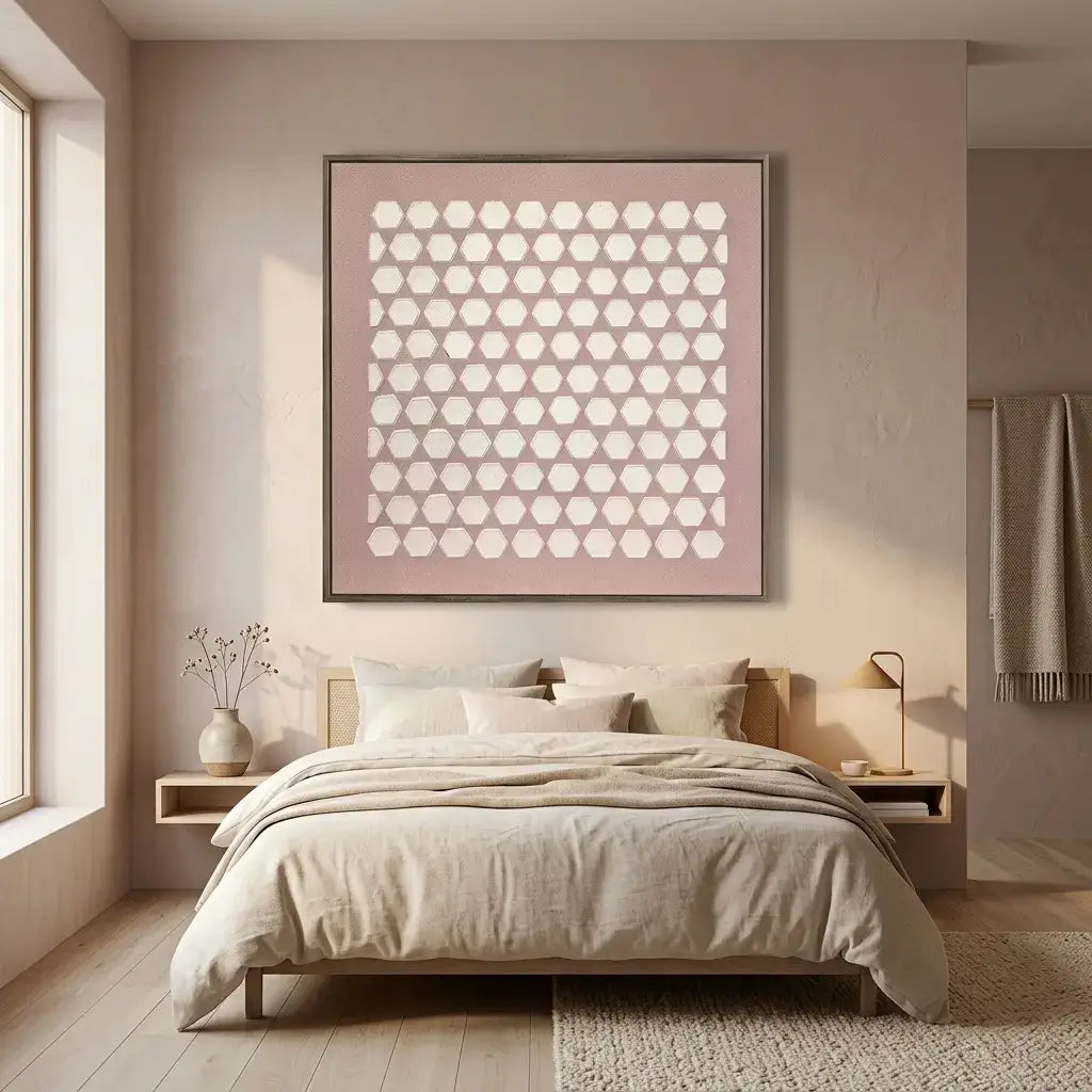 Lvory Hex Relief Wabi Sabi Wall Art