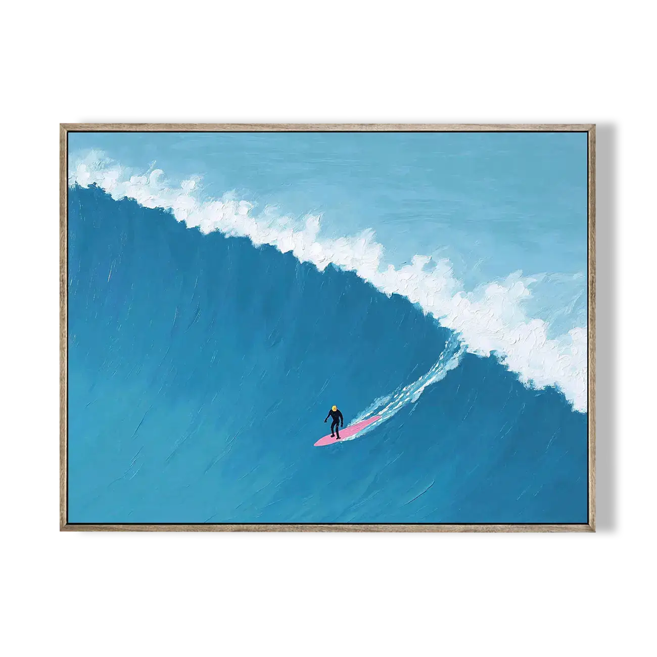 Textured Blue Wave Surfing