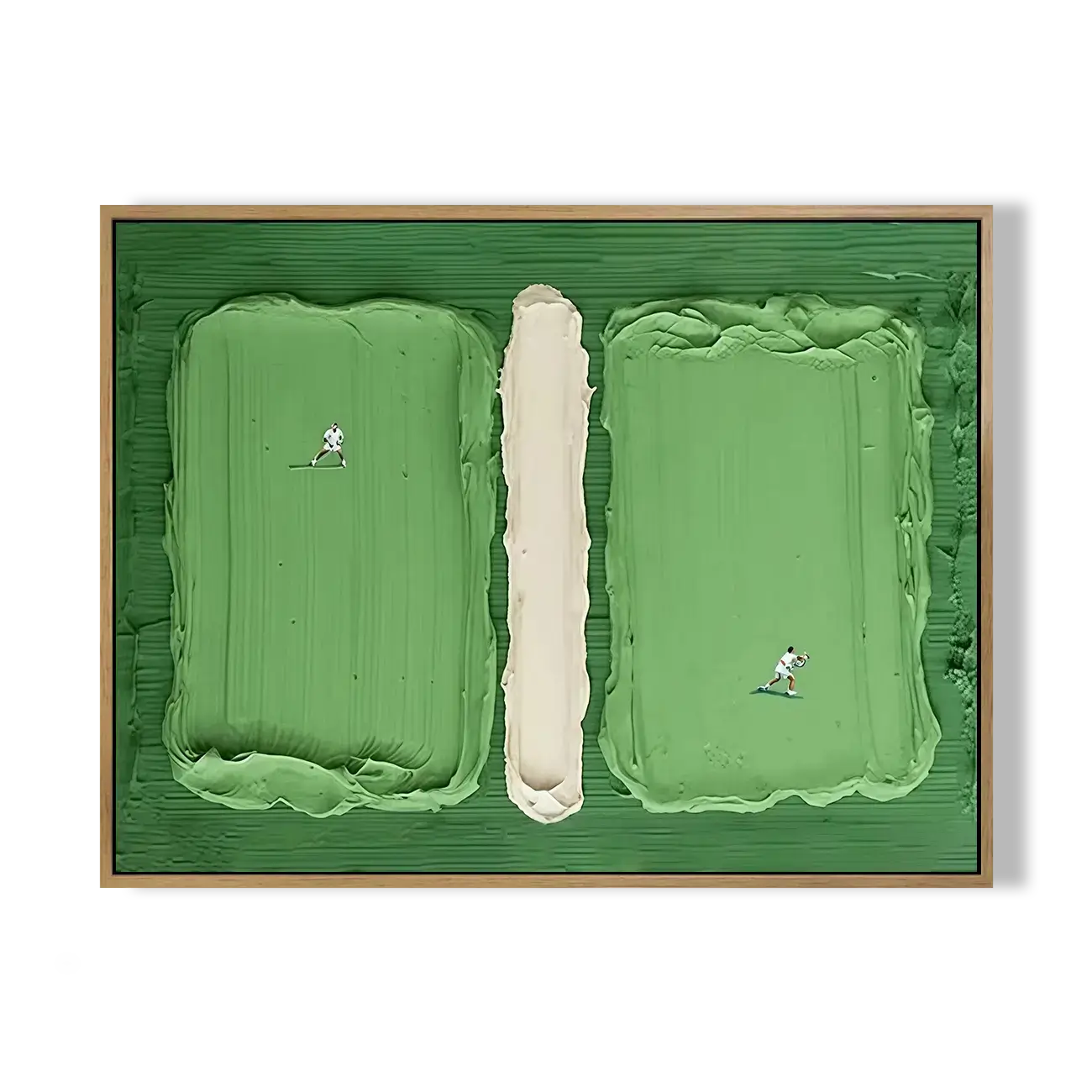 Horizontal Impasto Grass Court
