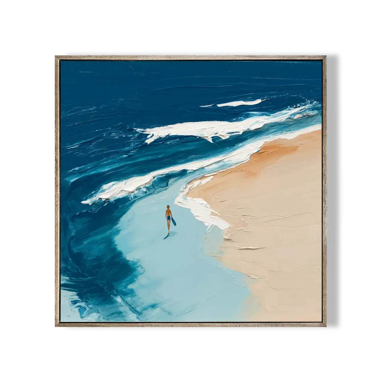 Textured Aerial Beach Figure