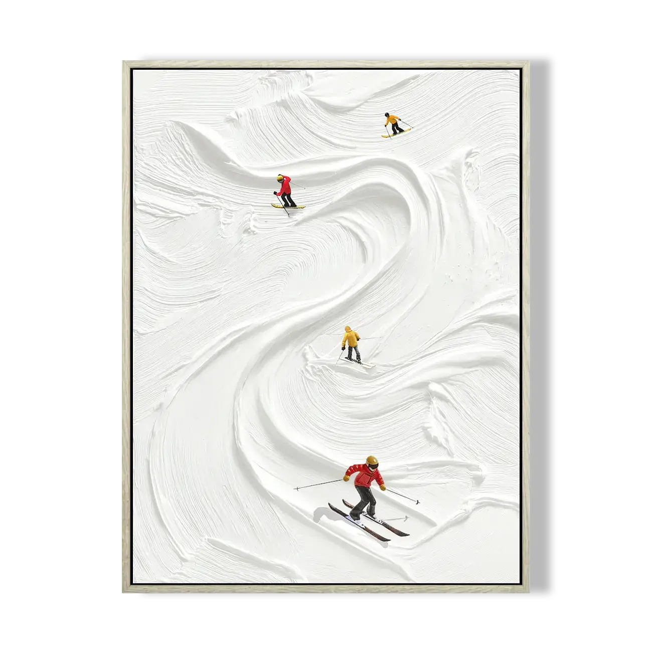 Abstract Heavy Impasto Skiing