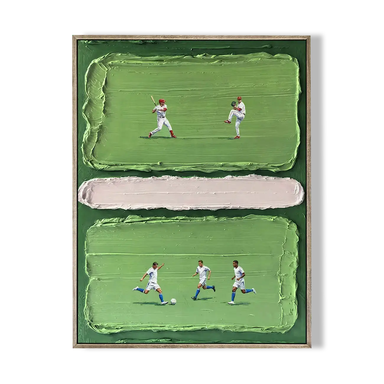 Dynamic Multi-Sport Impasto Art