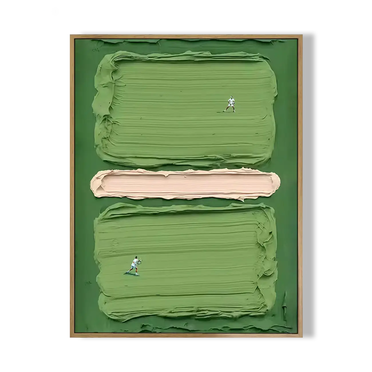 Minimalist Impasto Tennis Match
