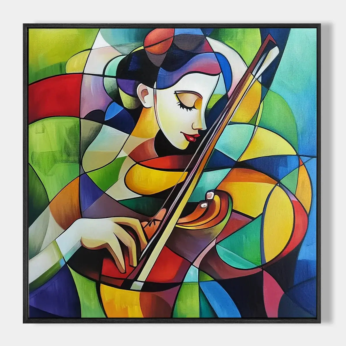 Girl Playing Cello Wall Art #ZRS002