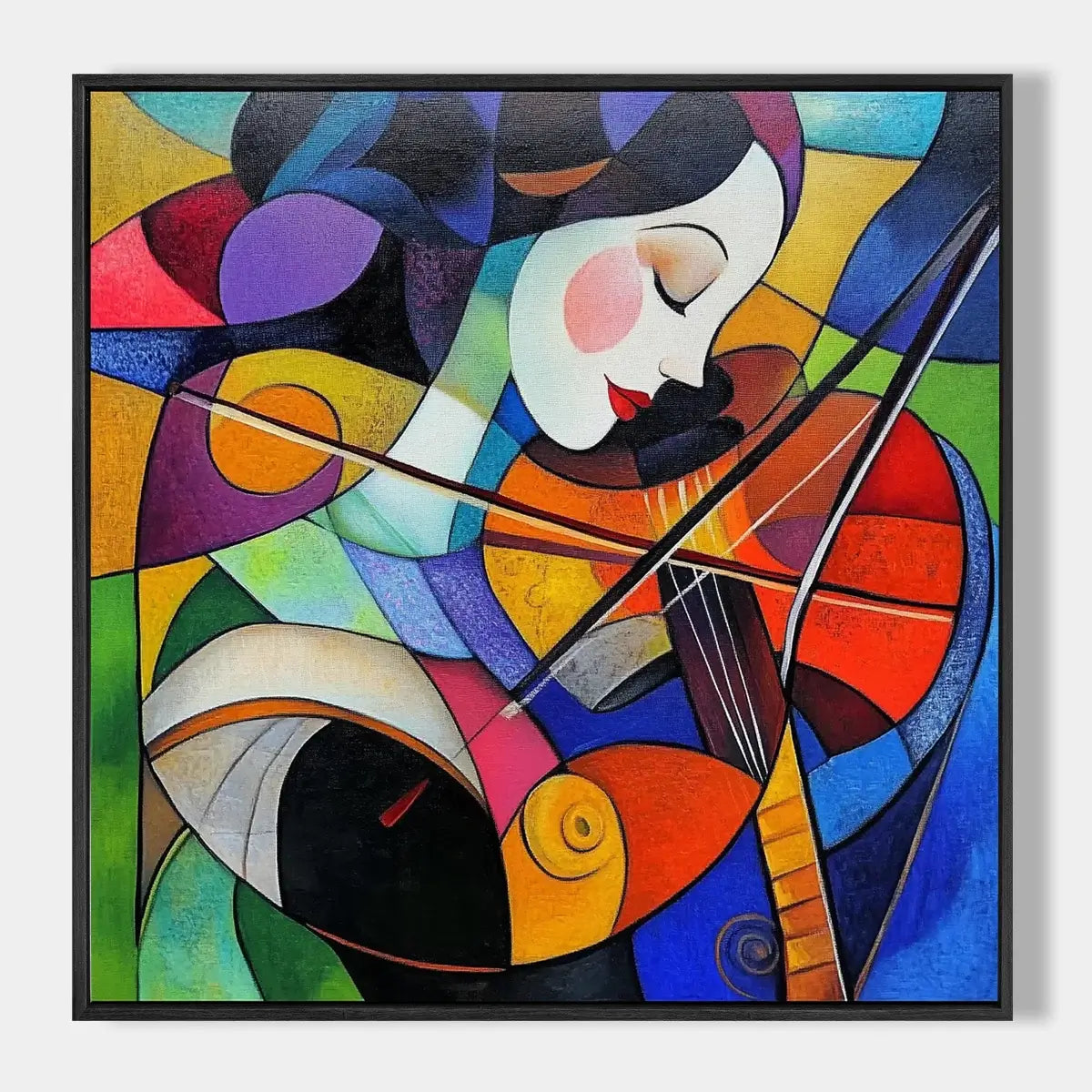 Girl Playing Cello Wall Art #ZRS003