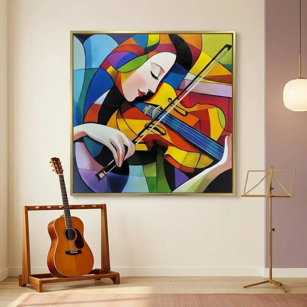 Girl Playing Cello Wall Art #ZRS005
