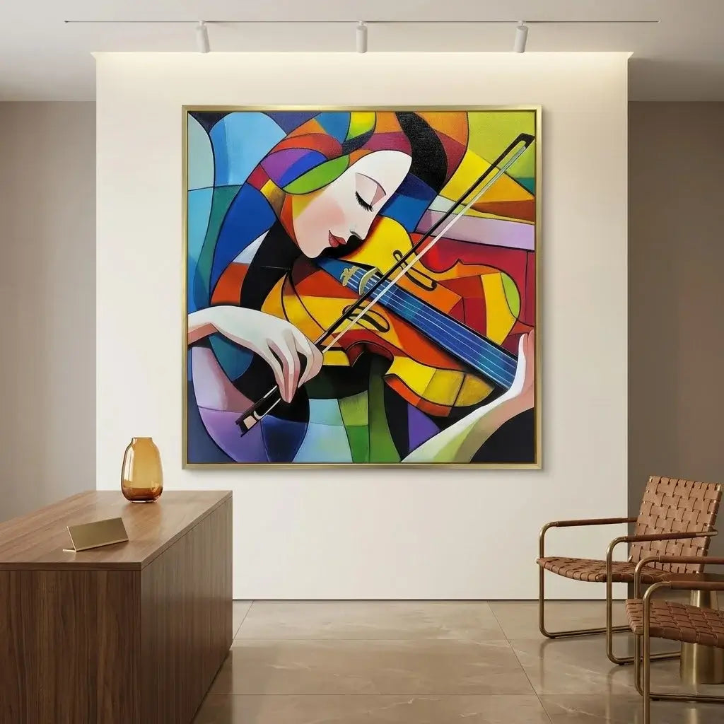 Girl Playing Cello Wall Art #ZRS005