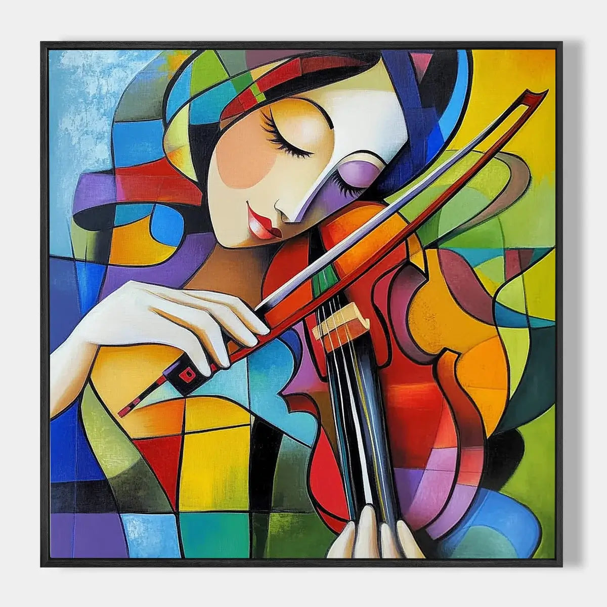 Girl Playing Cello Wall Art #ZRS006
