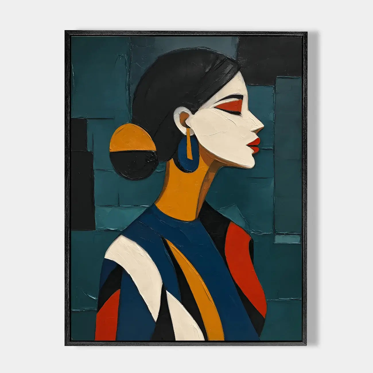 Modern Abstract Woman Palette Art #ZRV011