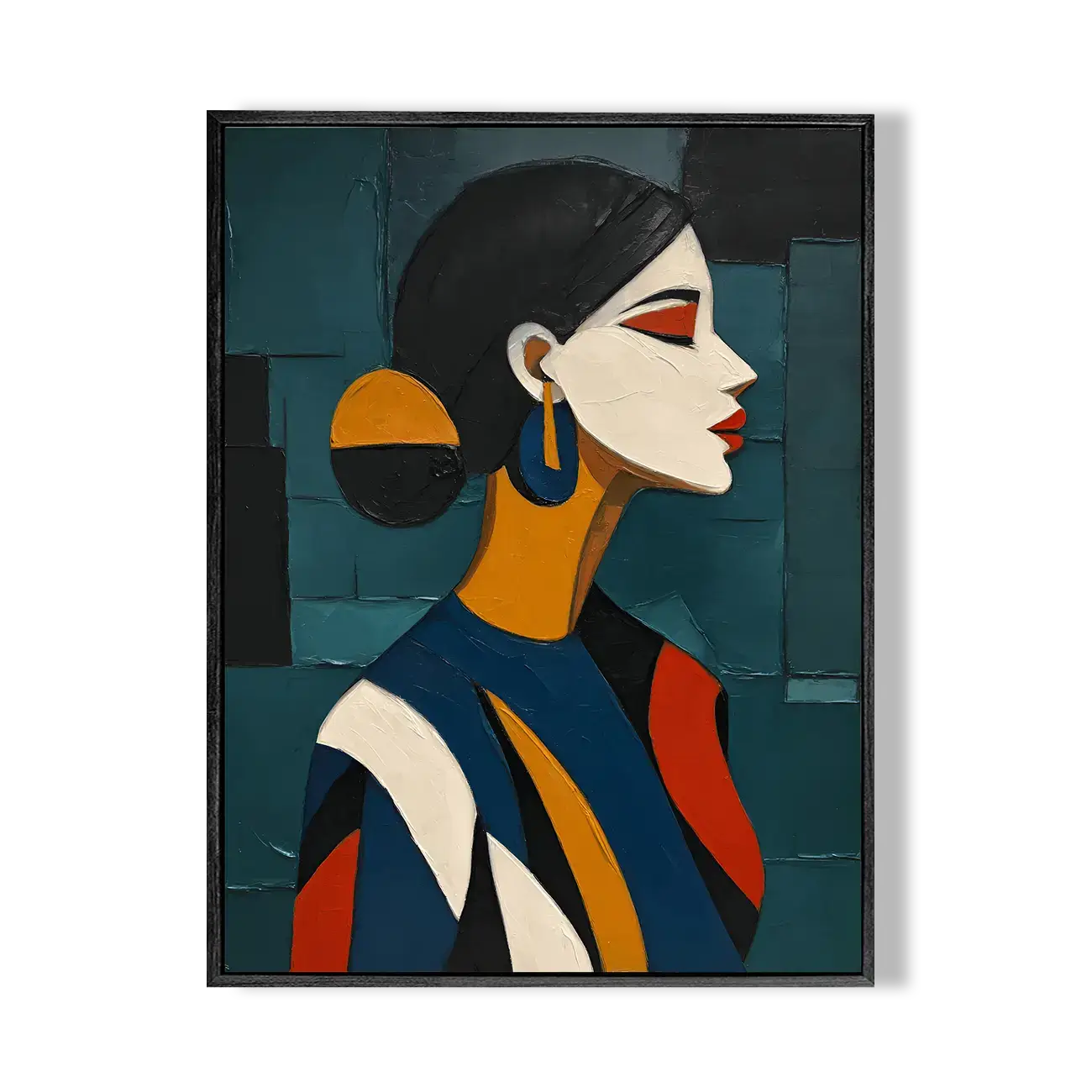 Modern Abstract Woman Palette Art #ZRV011