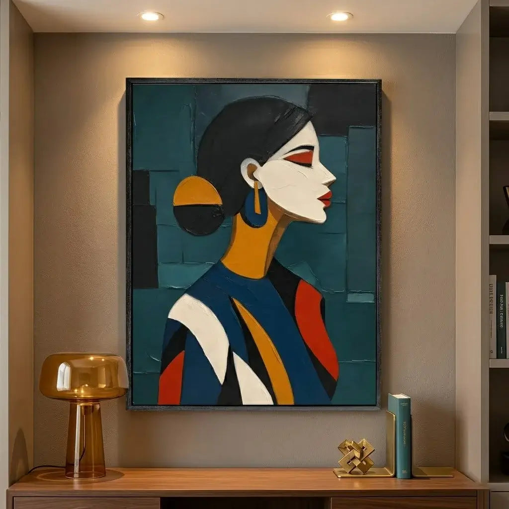 Modern Abstract Woman Palette Art #ZRV011