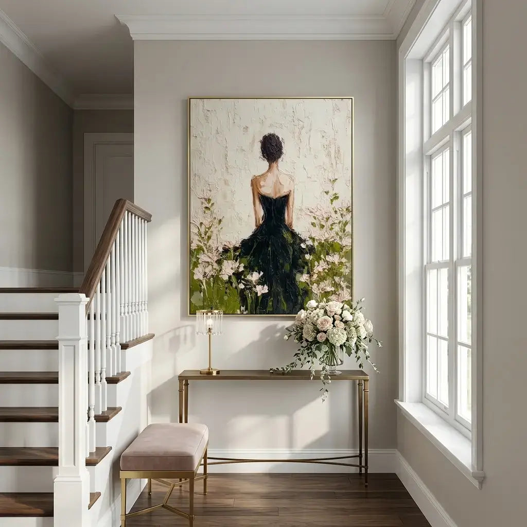 Impressionist Lady in Black Gown