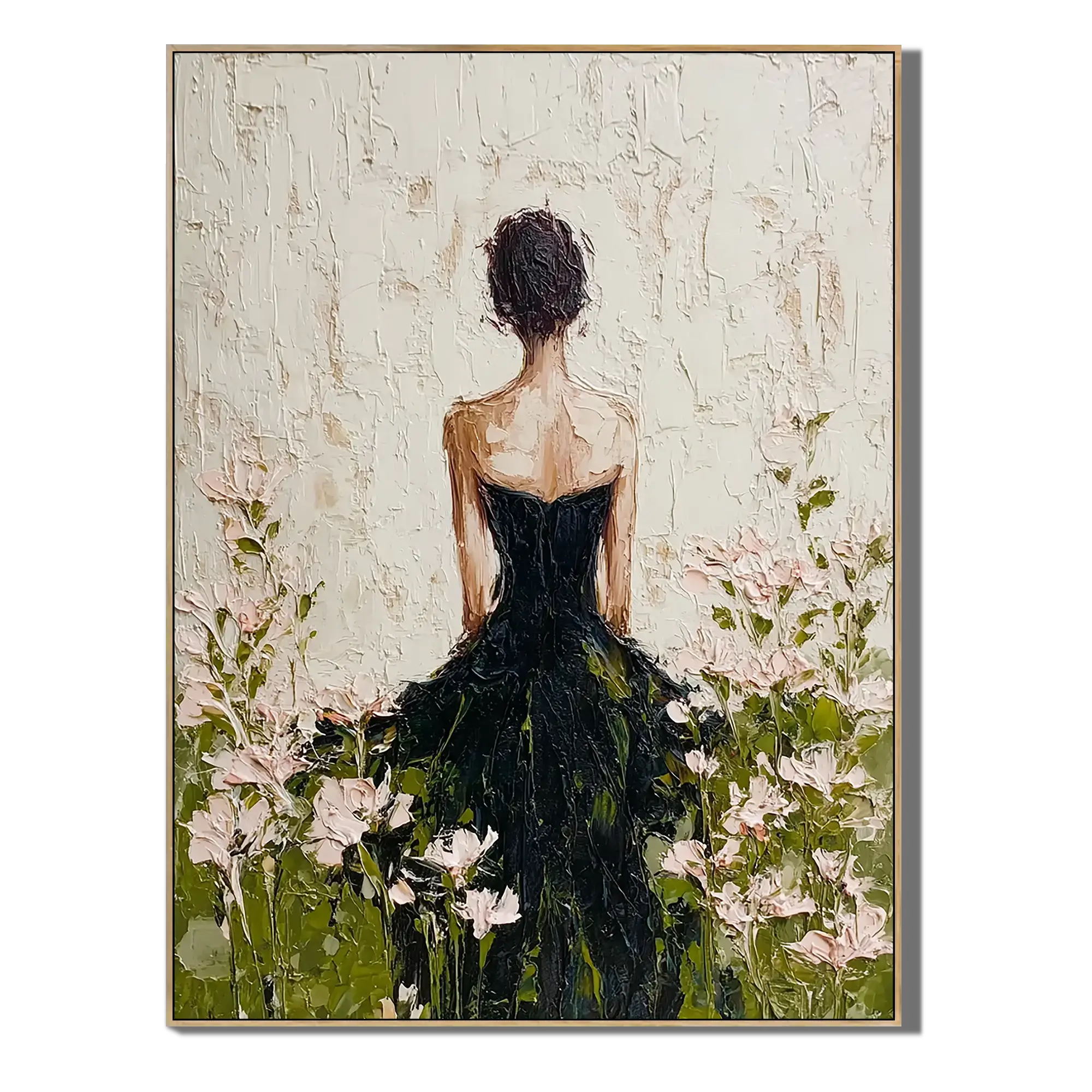 Impressionist Lady in Black Gown
