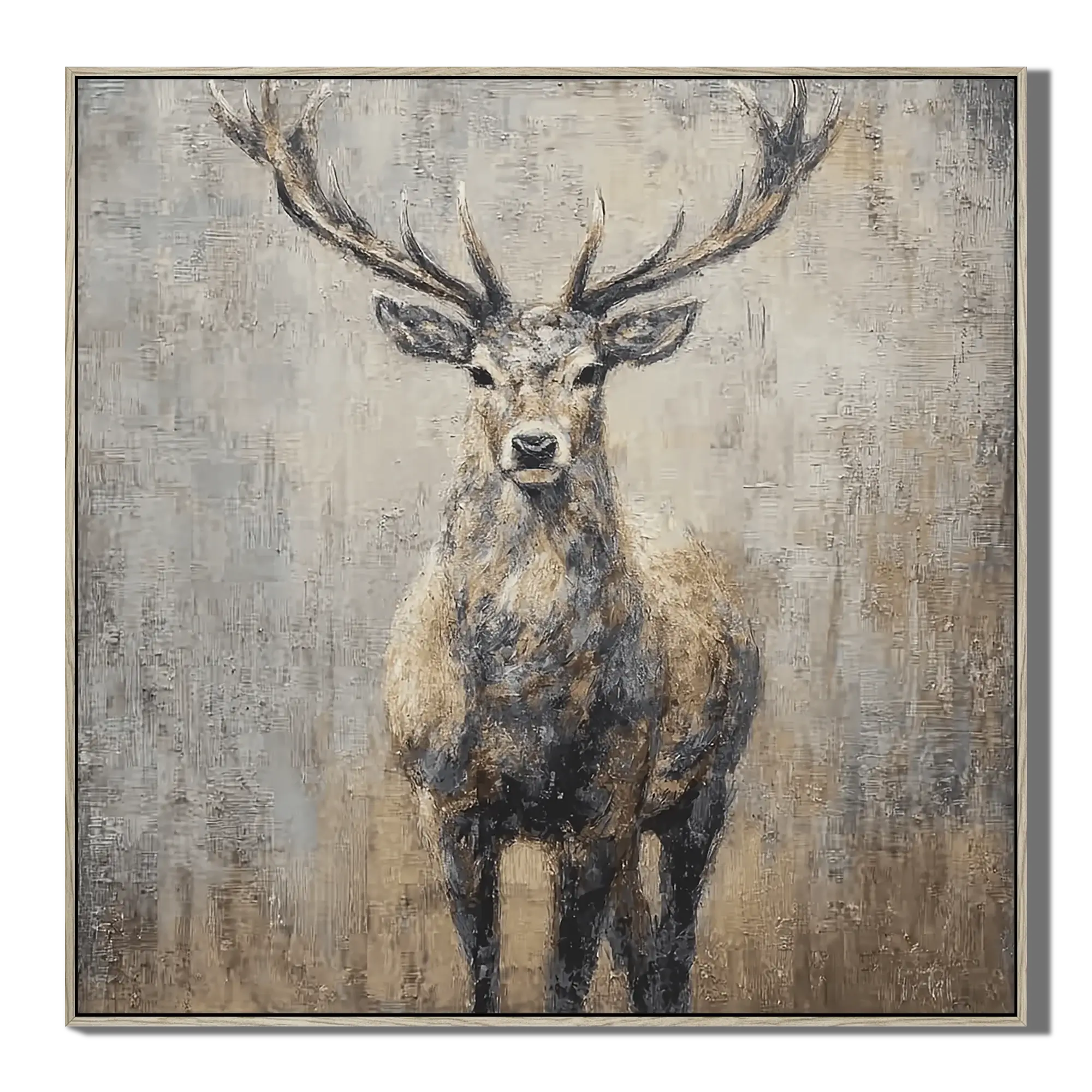 Majestic Impasto Stag Portrait