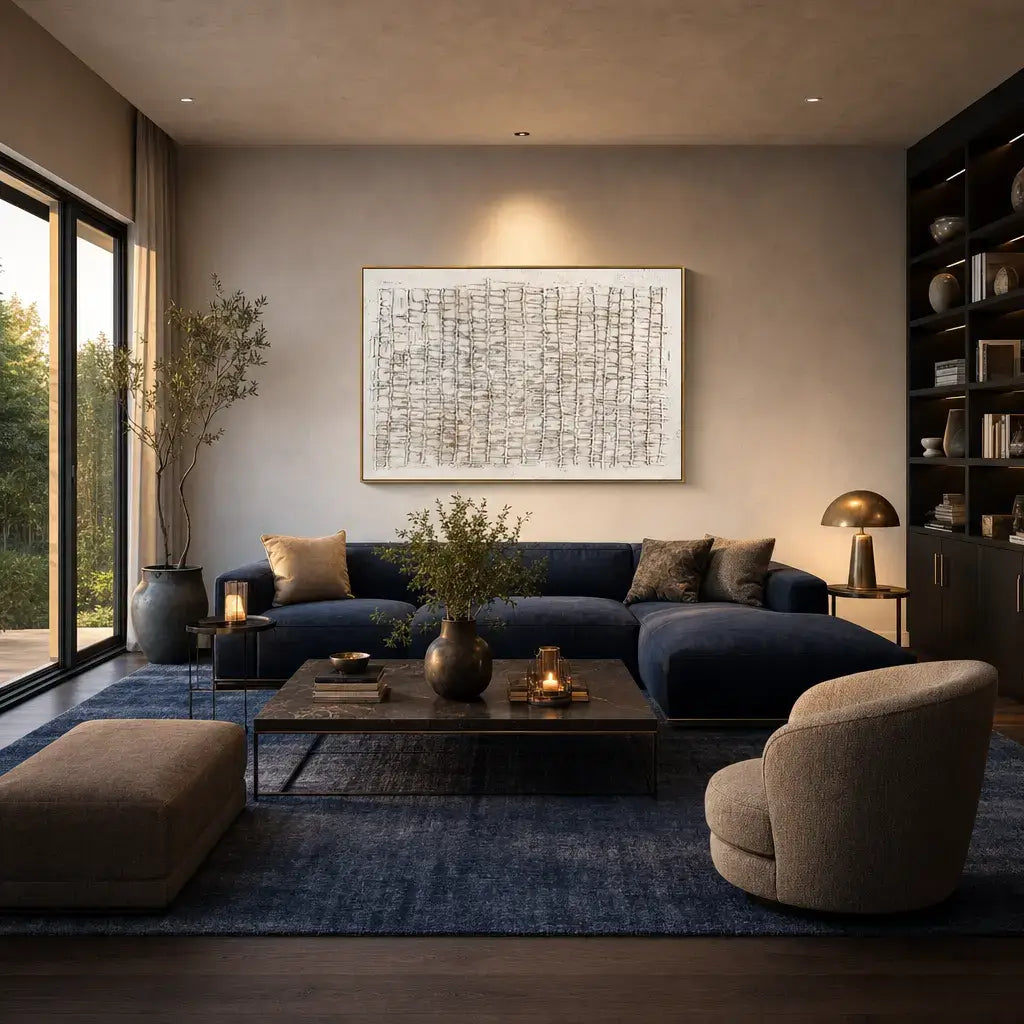 Gilded Lattice Wabi Sabi Wall Art