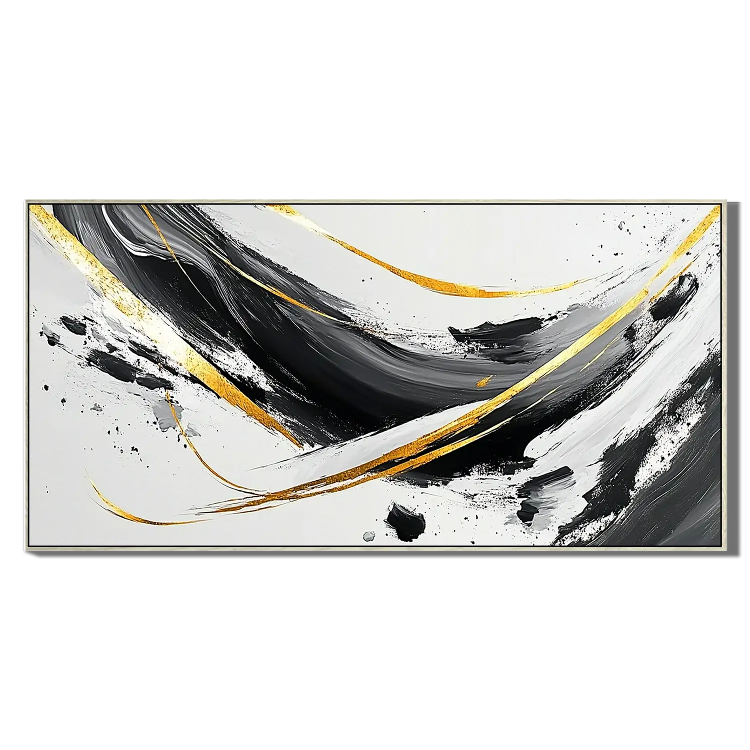 Golden Sweep Abstract Wall Art