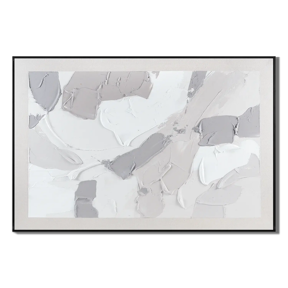 Pale Grey Fragment Abstract Wall Art