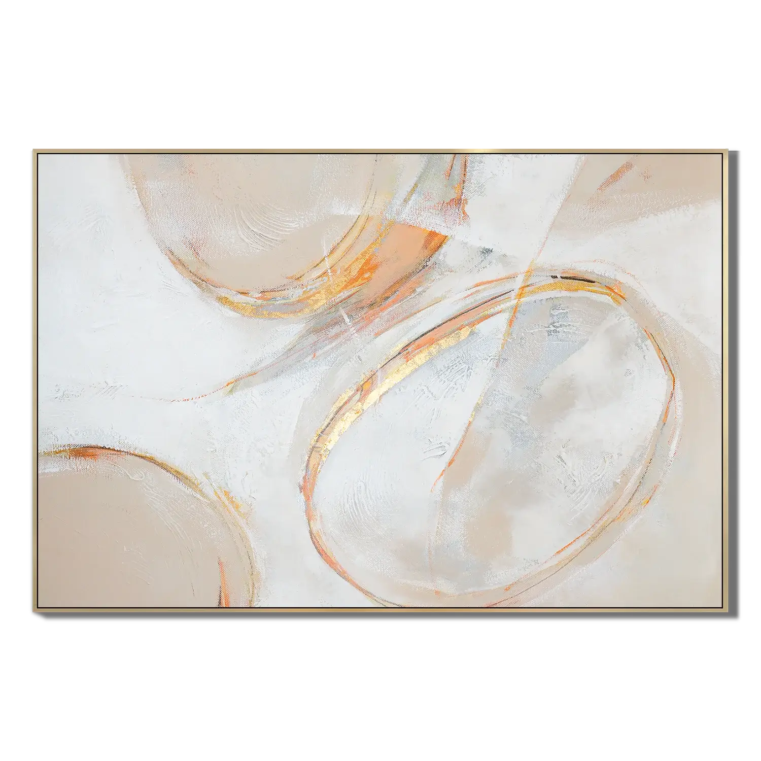 Gilded Flowing Texture Abstract Wall Art