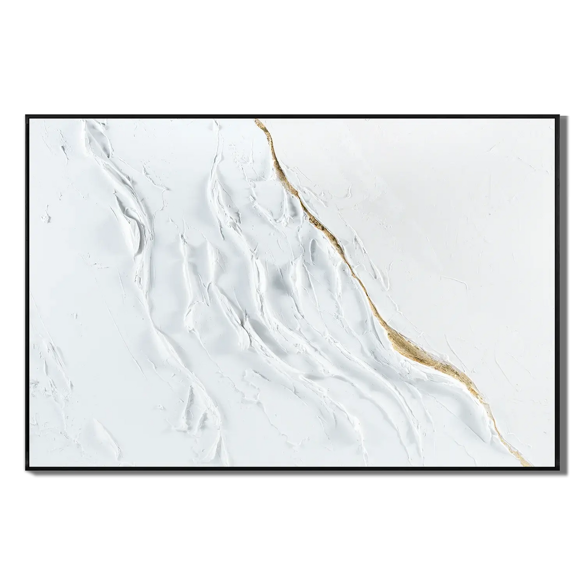 Golden Split Landscape Abstract Wall Art