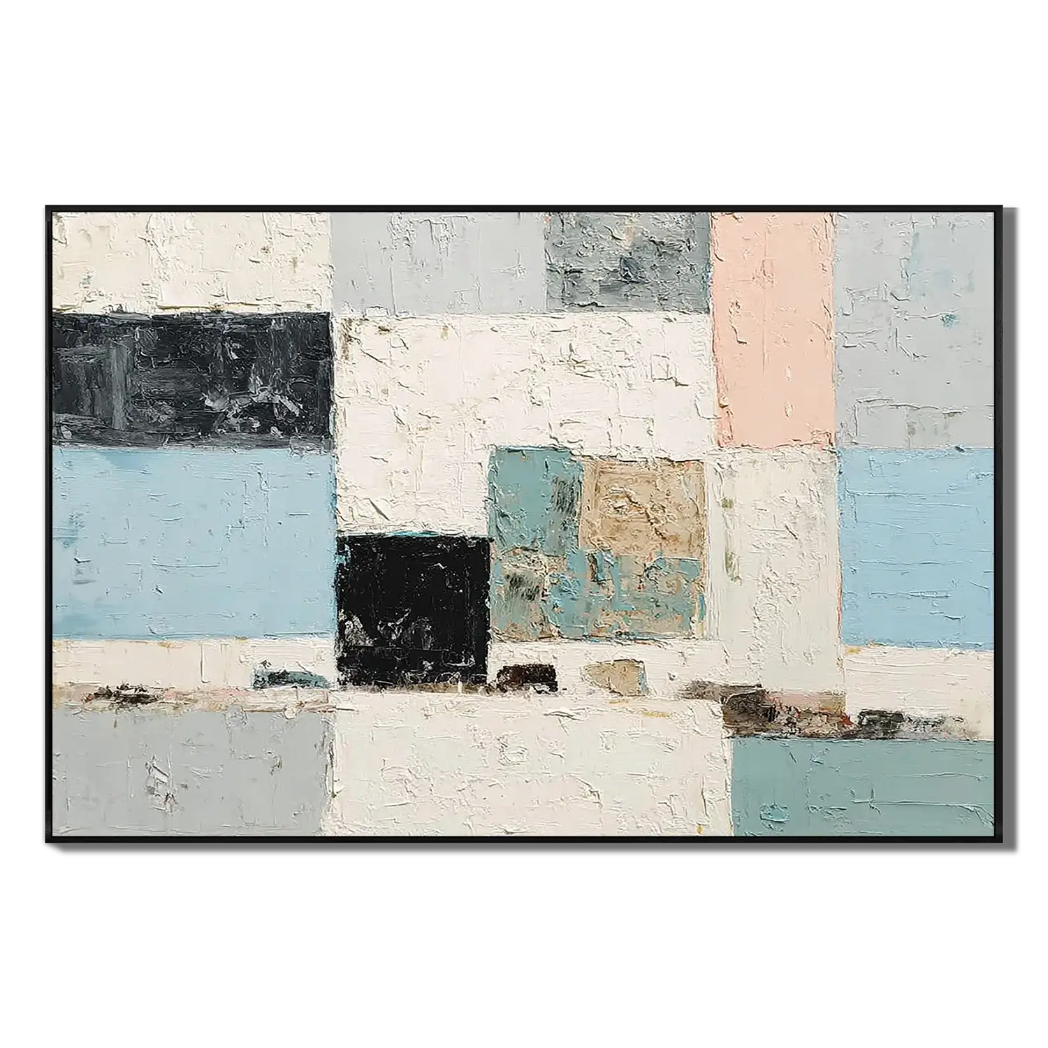 Pale Hues Relief Abstract Wall Art