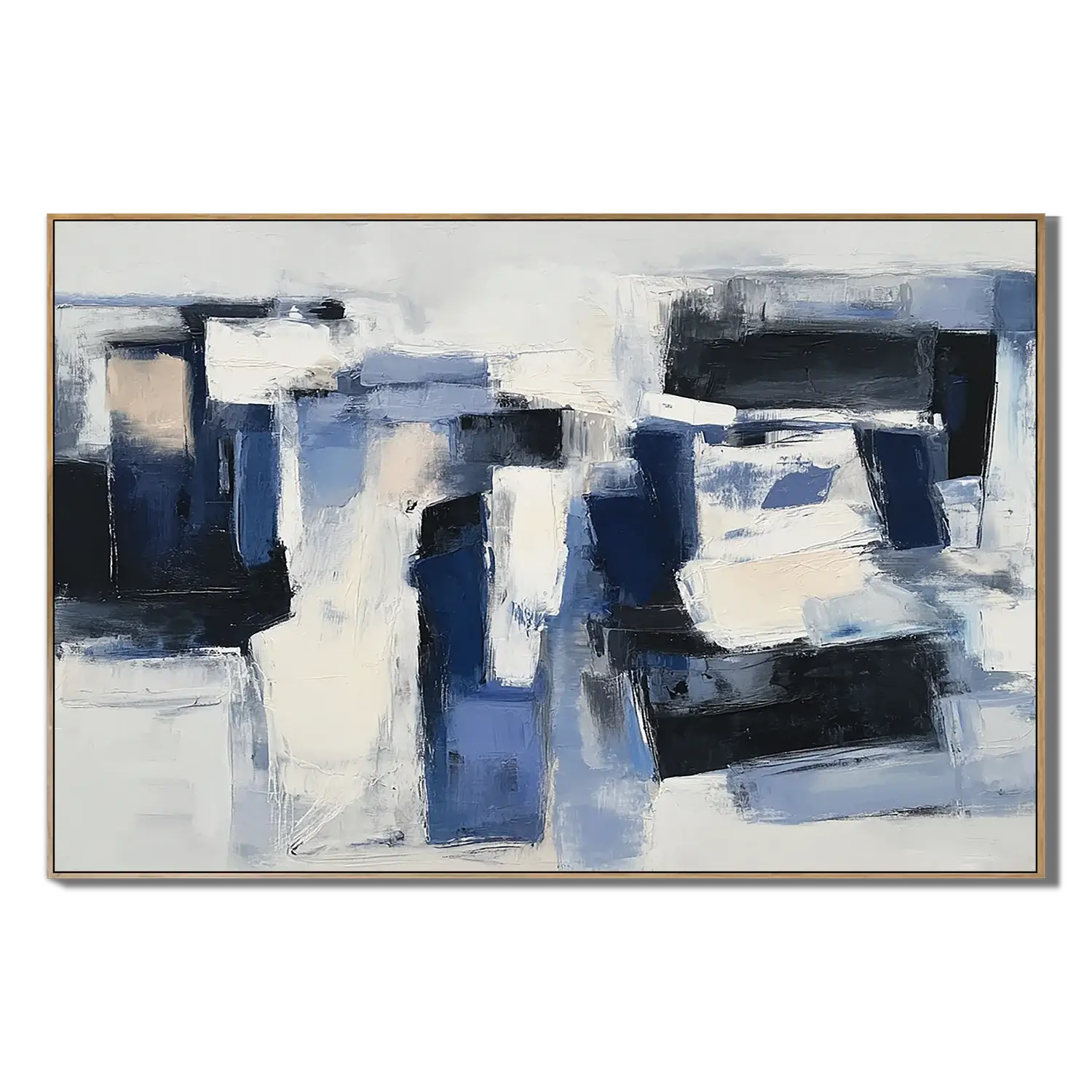 Blue Blockscape Abstract Wall Art