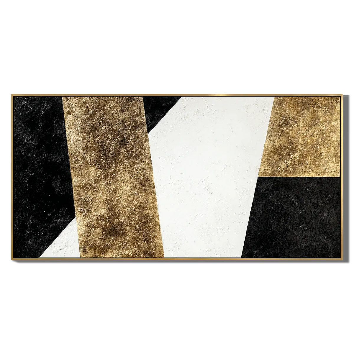 Gilded Strata Abstract Wall Art