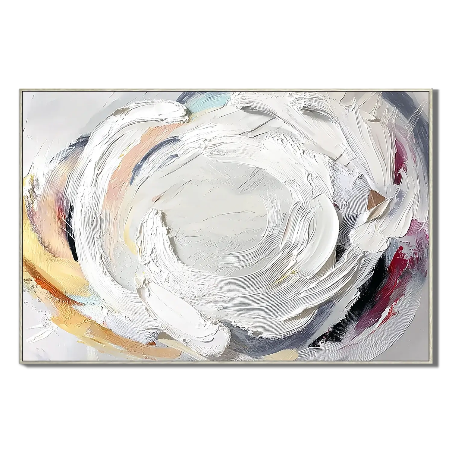 Impasto White Texture Art #CXH072