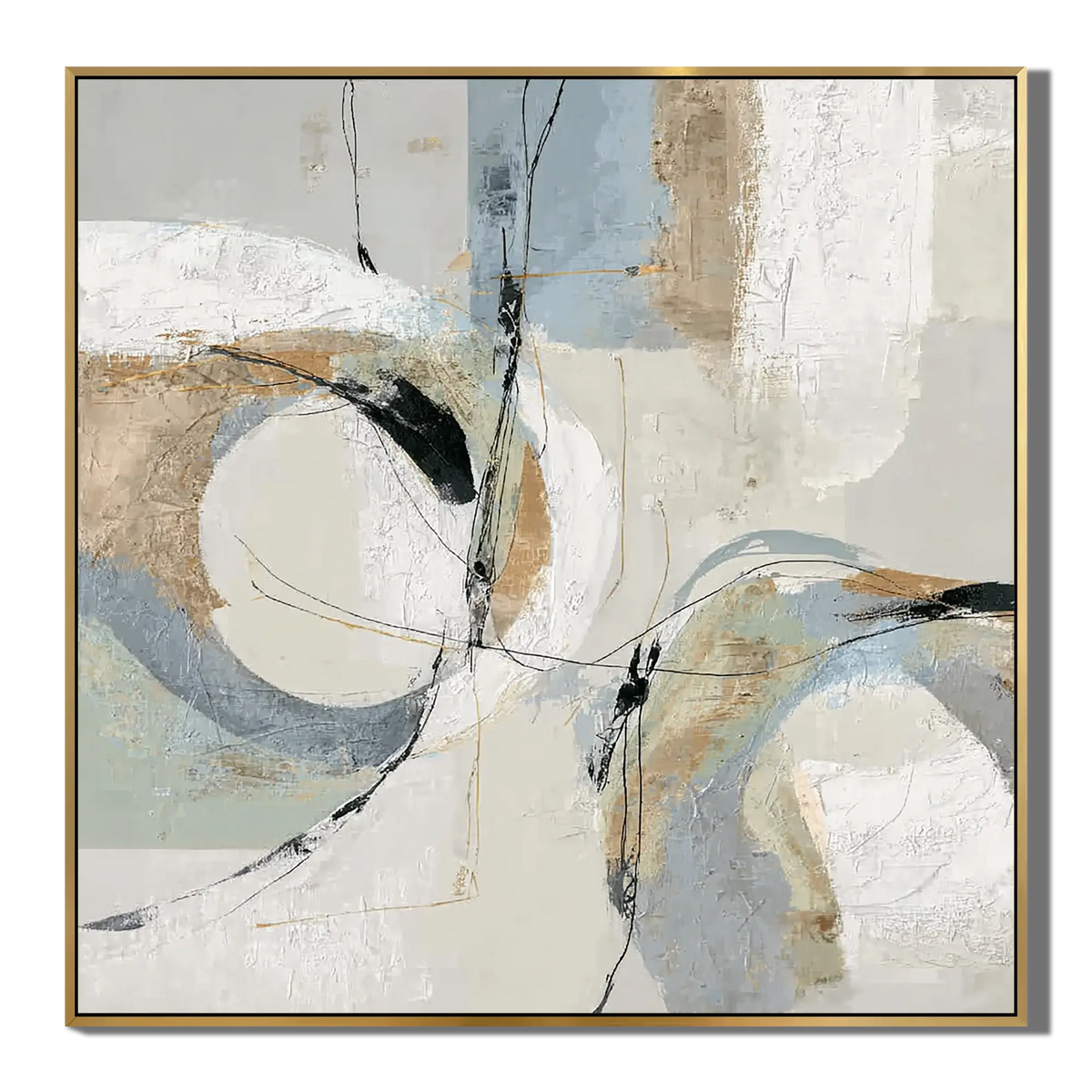 Soft Petal Curve Abstract Wall Art