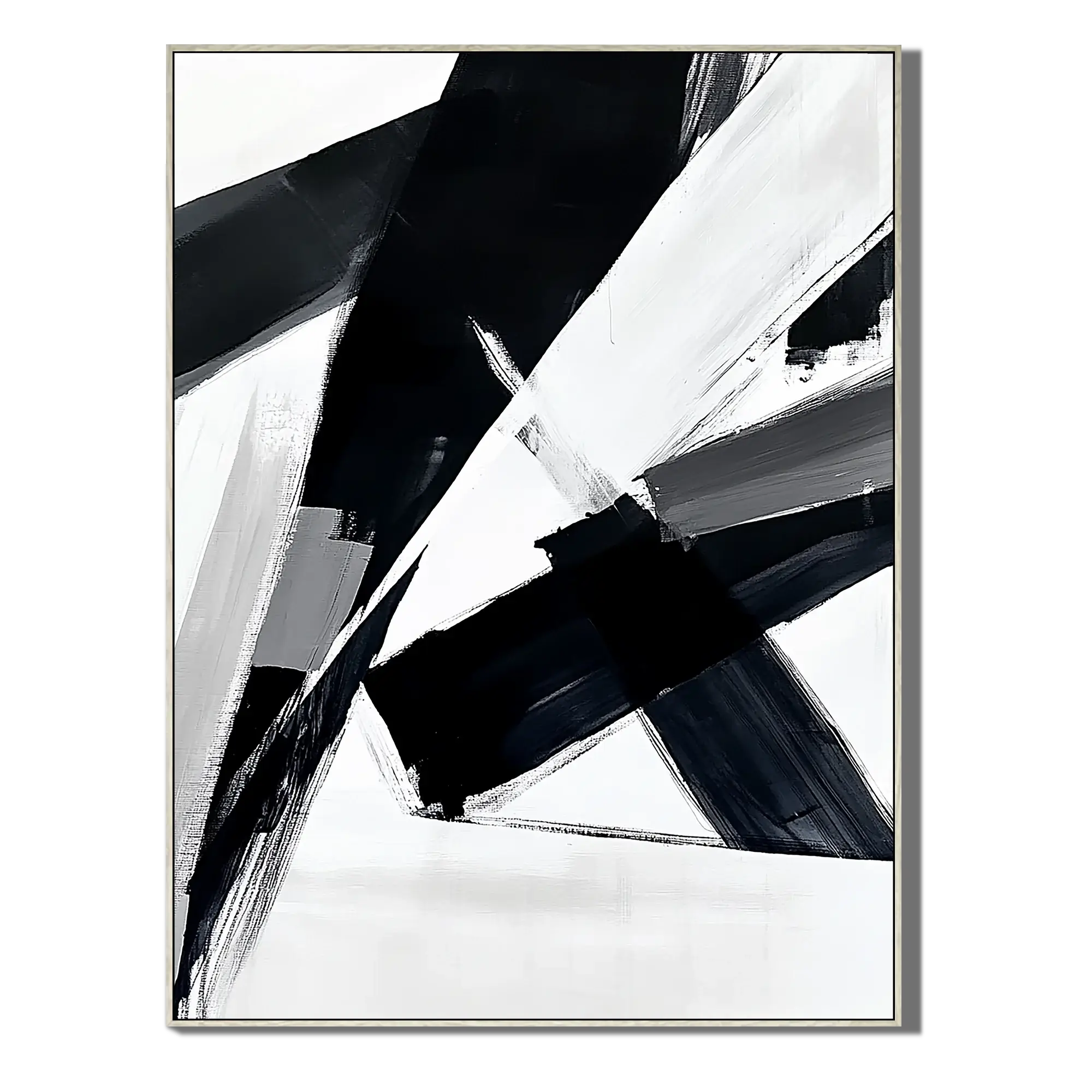 Ebony Intersect Abstract Wall Art