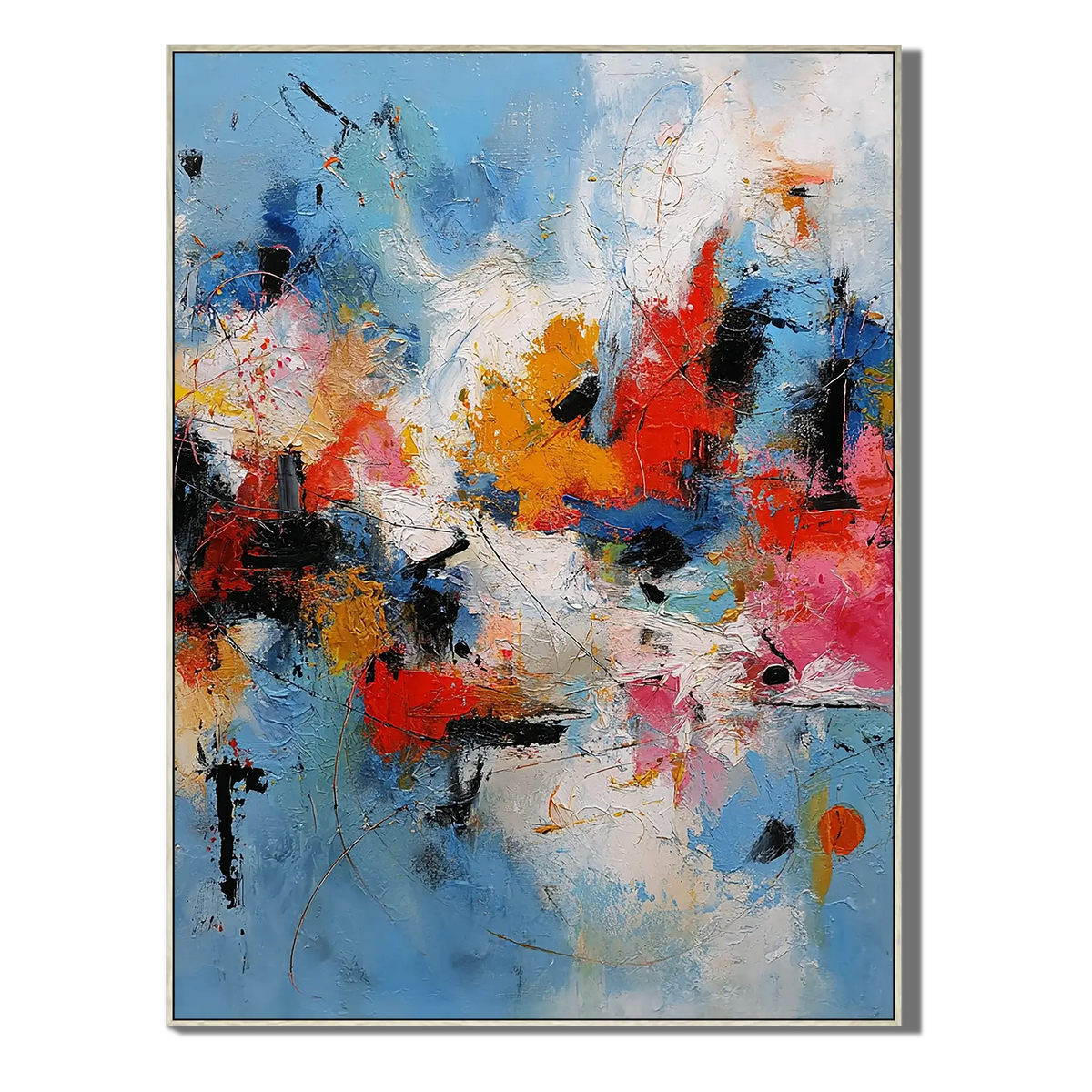 Vibrant Sky Splash Abstract Wall Art