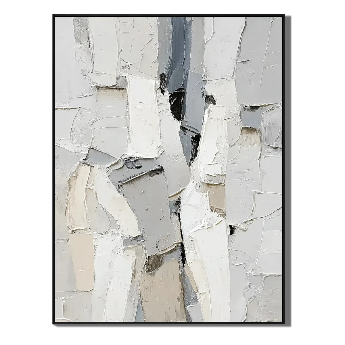 Alabaster Blockscape Wabi Sabi Painting