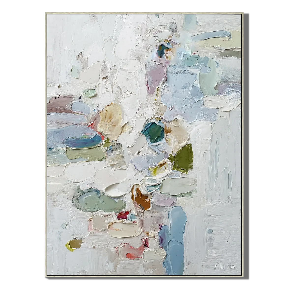 Soft Impasto Hues Abstract Wall Art